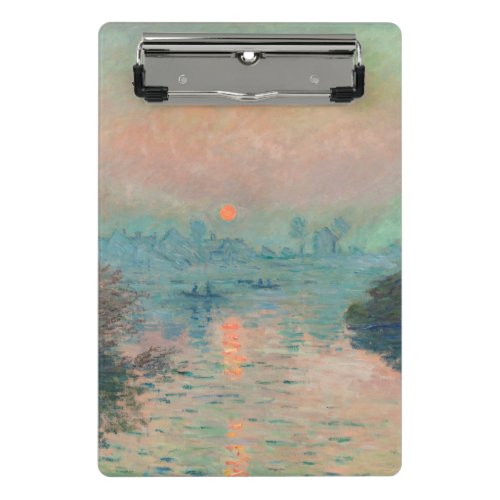 Monet Sunset Seine Fine Art Impressionism  Mini Clipboard