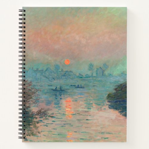 Monet Sunset Seine Fine Art Impressionism  Notebook