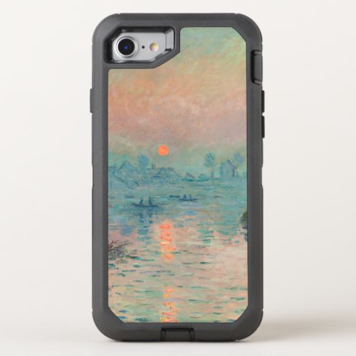 Monet Sunset Seine Fine Art Impressionism  OtterBox Defender iPhone SE87 Case