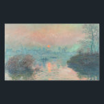 Monet Sunset Seine Fine Art Impressionism  Rectangular Sticker<br><div class="desc">Claude Monet Sunset on the Seine at Lavacourt,  Winter Effect was painted in 1880,  a beautiful impressionist painting created just outside Paris France from one of the French master artists.</div>