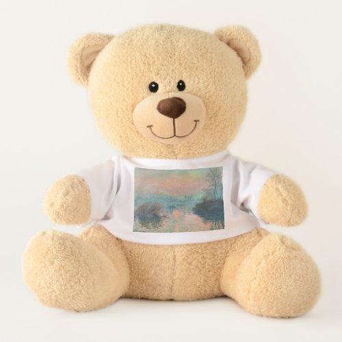 Monet Sunset Seine Fine Art Impressionism  Teddy Bear