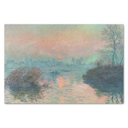 Monet Sunset Seine Fine Art Impressionism  Tissue Paper