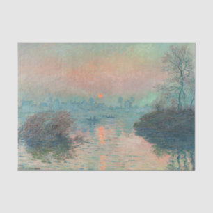 Monet Sunset Seine Fine Art Impressionism Tissue Paper