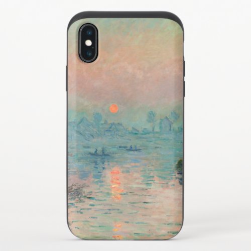 Monet Sunset Seine Fine Art Impressionism  iPhone X Slider Case