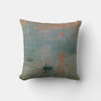 Monet Sunset Throw Pillow