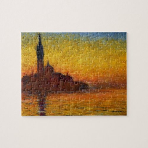 Monet Sunset Venice Colorful Impressionism Art Jigsaw Puzzle