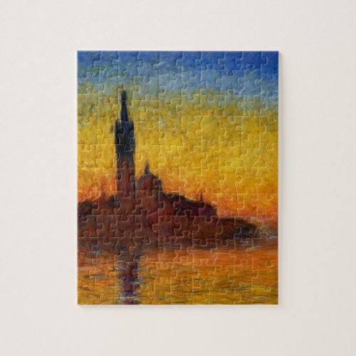 Monet Sunset Venice Colorful Impressionism Art Jigsaw Puzzle