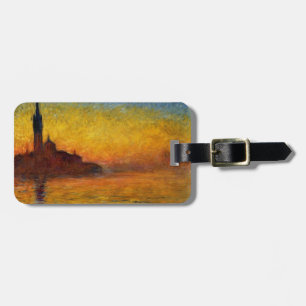 Monet Sunset Venice Colorful Impressionism Art Luggage Tag