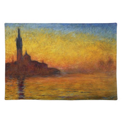 Monet Sunset Venice Colorful Impressionism Art Placemat