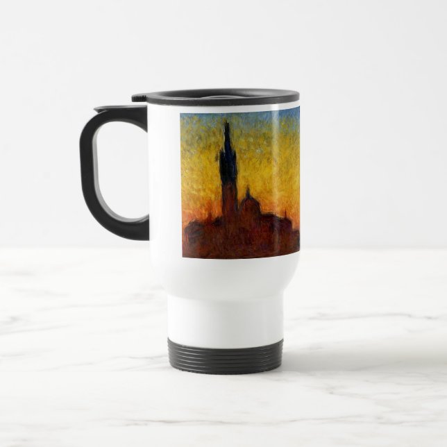 Monet Sunset Venice Colorful Impressionism Art Travel Mug (Left)