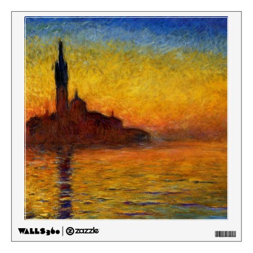 Monet Sunset Venice Colorful Impressionism Art Wall Decal