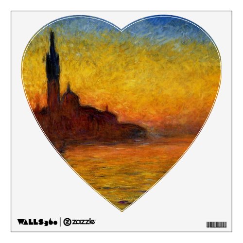 Monet Sunset Venice Colorful Impressionism Art Wall Sticker