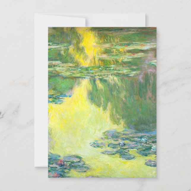 Monet Sunset Waterlilies Invitations (Front)