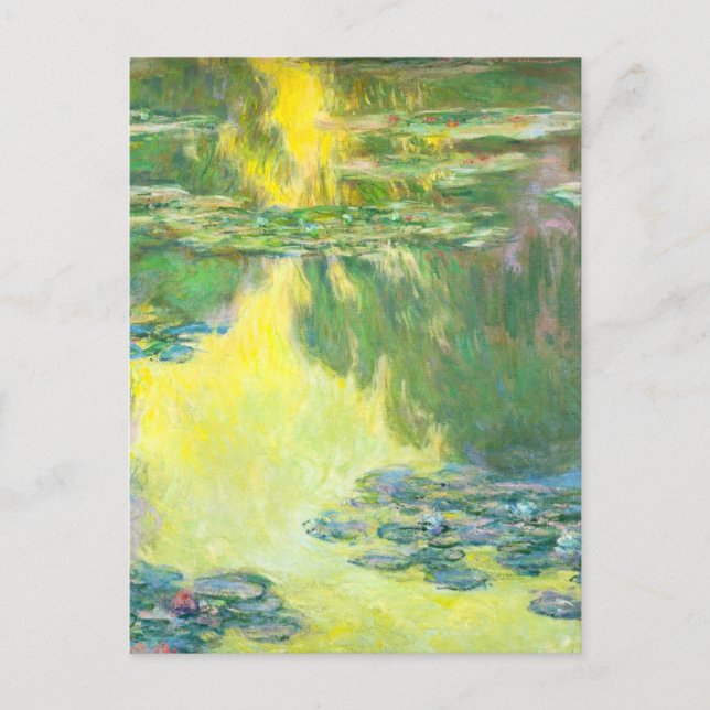 Monet Sunset Waterlilies Postcard (Front)