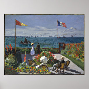 Monet - Terrace at Sainte Adresse Poster