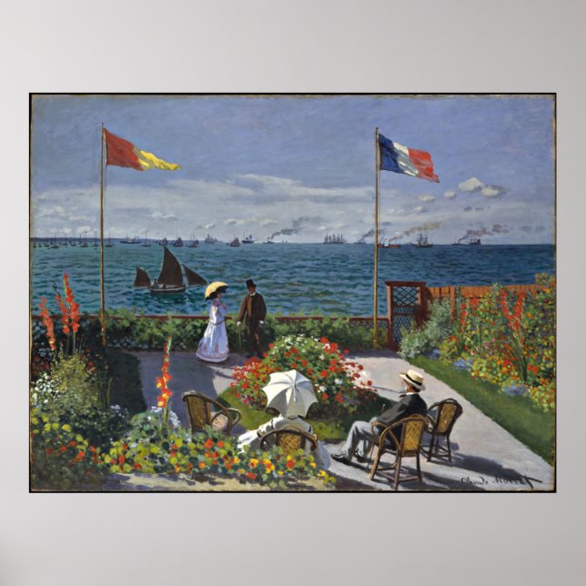 Monet - Terrace at Sainte Adresse Poster (Front)