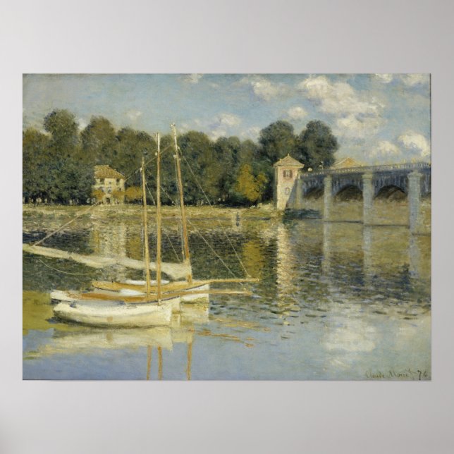 Monet - The Argenteuil Bridge Poster (Front)