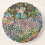 Monet The Artist’s Garden at Giverny Coaster<br><div class="desc">A Monet flower coaster featuring beautiful pink and purple irises in a garden shimmering underneath tall trees. A great Monet gift for fans of impressionism and French art. Peaceful nature impressionism with lovely flowers and scenic landscape.</div>