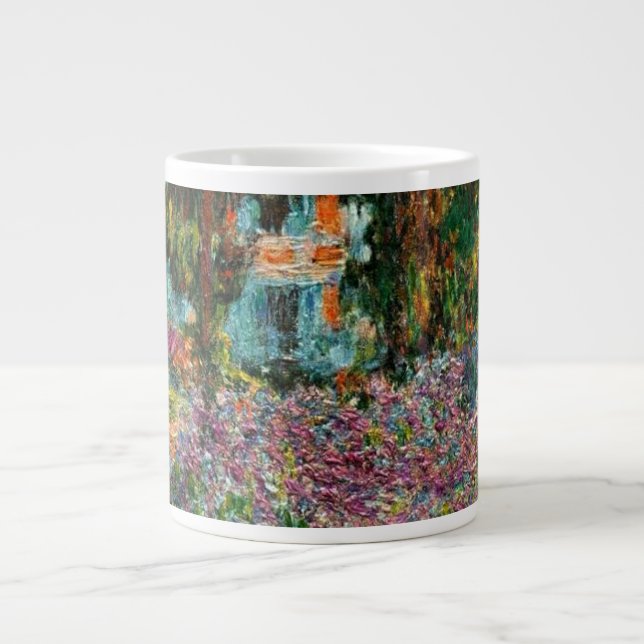 Monet The Artist’s Garden at Giverny  Giant Coffee Mug (Front)