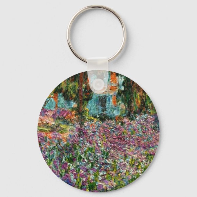 Monet The Artist’s Garden at Giverny  Keychain (Front)