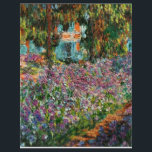 Monet The Artist’s Garden at Giverny  Letterhead<br><div class="desc">A Monet flower letterhead featuring beautiful pink and purple irises in a garden shimmering underneath tall trees. A great Monet gift for fans of impressionism and French art. Peaceful nature impressionism with lovely flowers and scenic landscape.</div>