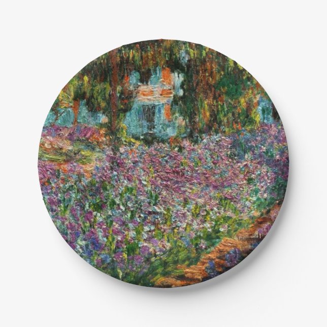Monet The Artist’s Garden at Giverny  Paper Plates (Front)