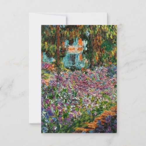 Monet The Artists Garden at Giverny  RSVP Card