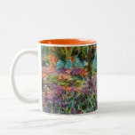 Monet The Artist’s Garden at Giverny  Two-Tone Coffee Mug<br><div class="desc">A Monet flower two-tone coffee mug featuring beautiful pink and purple irises in a garden shimmering underneath tall trees. A great Monet gift for fans of impressionism and French art. Peaceful nature impressionism with lovely flowers and scenic landscape.</div>