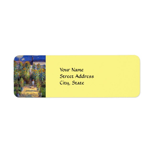 Monet - The Artist's Garden at Vetheuil Label (Front)