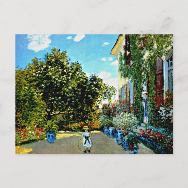 Monet - The Artist's House at Argenteuil Postcard (Front)