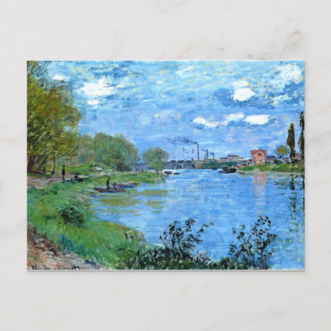 Monet - The Banks of the Seine at la Grand Jatte Postcard (Front)