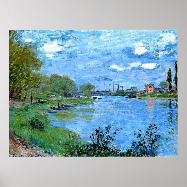 Monet - The Banks of the Seine at la Grand Jatte Poster (Front)