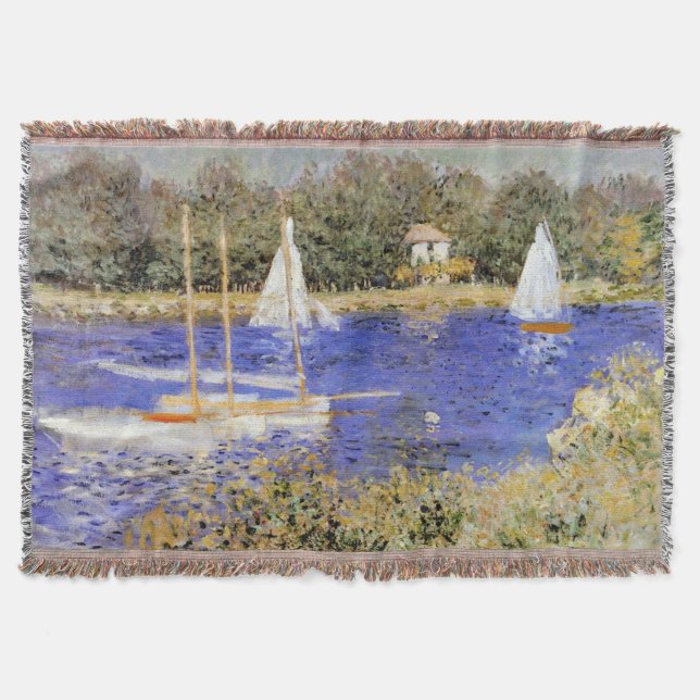 Monet - The Basin at Argenteuil Throw Blanket (Front)