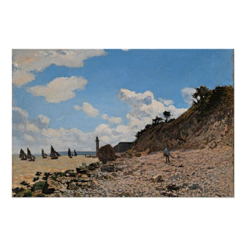 Monet _ The Beach at Honfleur Poster