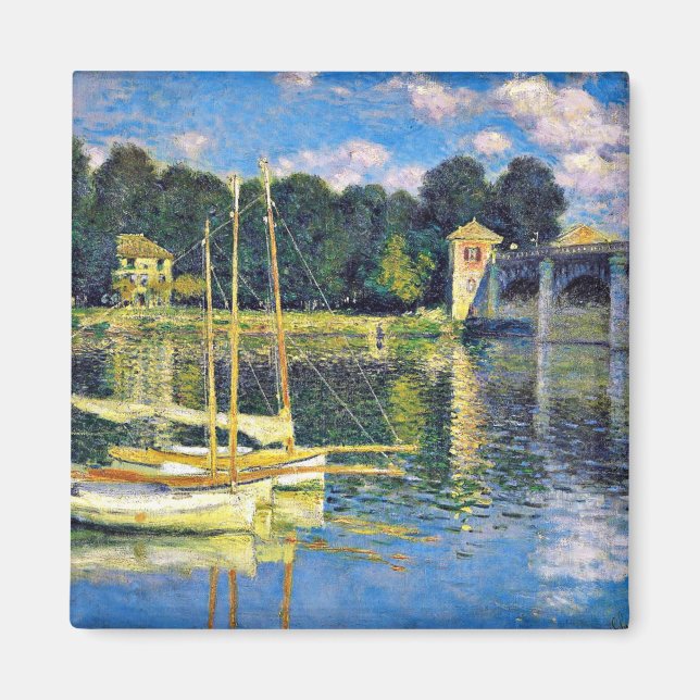 Monet - The Bridge at Argenteuil, Impressionism Magnet (Front)