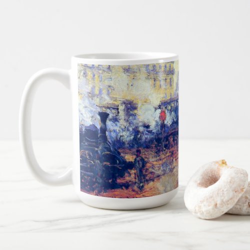 Monet _ The Bridge of Europe Saint Lazare Station Coffee Mug