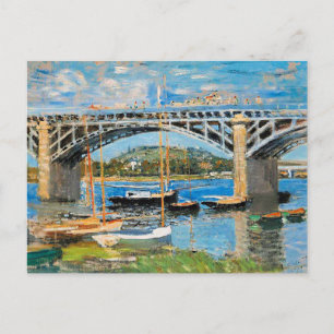 Monet - The Bridge over the Seine, Postcard