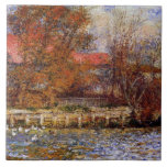 Monet - The Duck Pond, fine art painting Ceramic Tile<br><div class="desc">The Duck Pond,  famous landscape painting by Claude Monet</div>