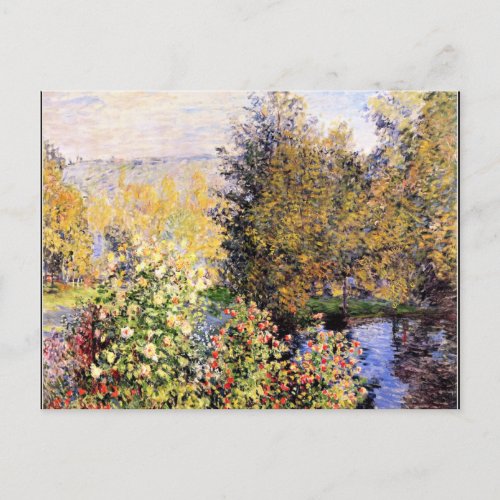 Monet _ The Hoschedes Garden at Montgeron Postcard