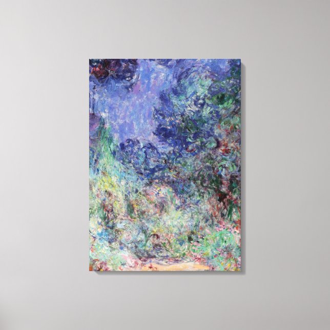 Monet - The House, View from the Rose Garden Canvas Print (Front)