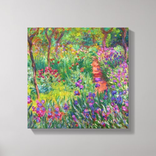 Monet The Iris Garden at Giverny Canvas Print