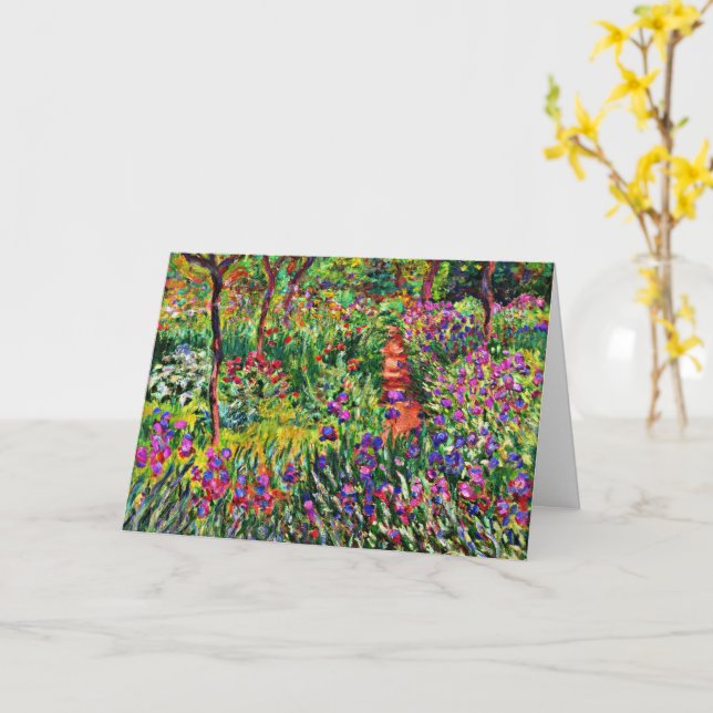 Monet - The Iris Garden at Giverny Card (Yellow Flower)