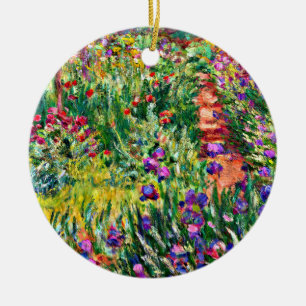 Monet - The Iris Garden at Giverny Ceramic Ornament