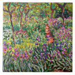 Monet - The Iris Garden at Giverny Ceramic Tile<br><div class="desc">Claude Monet's famous painting,  The Iris Garden at Giverny,  throw pillow.</div>