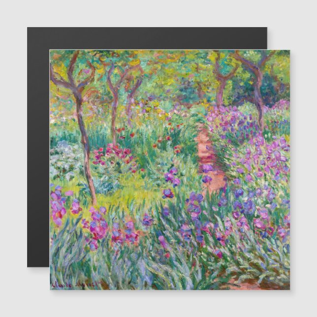 Monet - The Iris Garden at Giverny Magnetic Card (Front/Back)