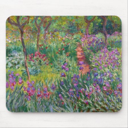 Monet “the Iris Garden At Giverny” Mouse Pad
