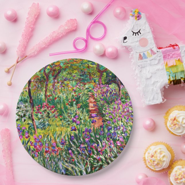 Monet - The Iris Garden at Giverny Paper Plates (Party)