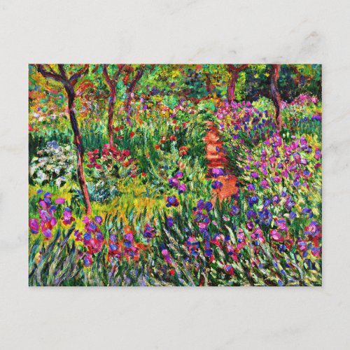 Monet _ The Iris Garden at Giverny Postcard