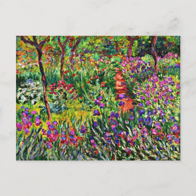 Monet - The Iris Garden at Giverny Postcard (Front)