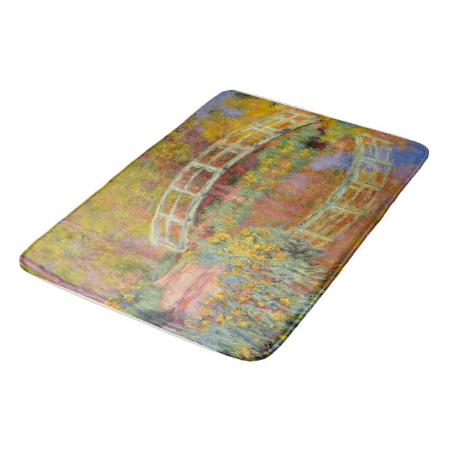 Monet - The Japanese Bridge, 1896,  Bath Mat (Angled)